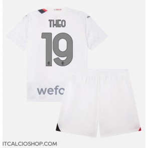 AC Milan Theo Hernandez #19 Seconda Maglia Bambino 2023-24 Manica Corta (+ Pantaloni corti)